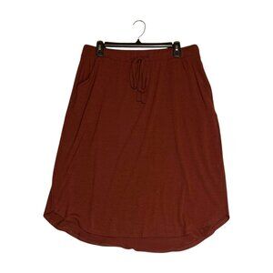 Zenana Women’s Tulip Hem Skirt Drawstring Waist Terracotta 2X New in Bag